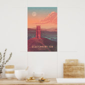 Glastonbury Tor Travel Poster (Cuisine)