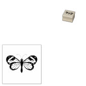 glasvleugelvlinder 	rubberstempel (Gestempeld)