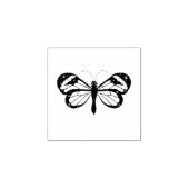 glasvleugelvlinder 	rubberstempel (Afrduk)