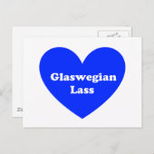 Glaswegian Lass Briefkaart (Voorkant / Achterkant)