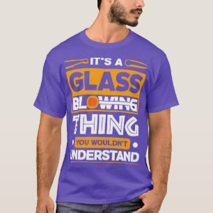 Glaswerk-lampje met een bril-gloeiend ding t-shirt