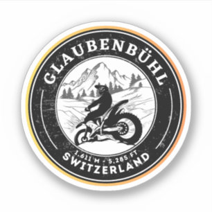 Glaubenbüelen passeren zwitserse motortournee sticker