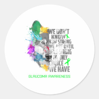 Glaucoma Awareness Ribbon Support Giften Ronde Sticker