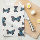 Glaucopsyche arion - De grote blauwe vlinder Theedoek (Quarter Fold)