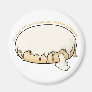 Glaze Me & Pump Me met Crème Doughnut Magneet