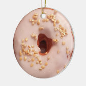 Glazed Donut Kerstmis Keramisch Ornament (Links)