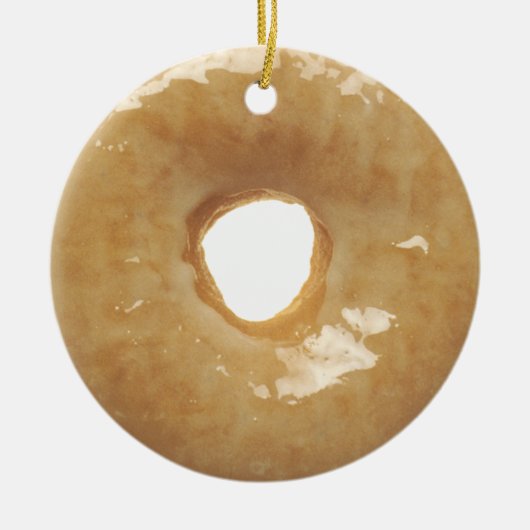 Glazed Donut Novelty Keramisch Ornament (Voorkant)
