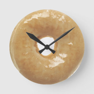 Glazed Donut Novelty Ronde Klok