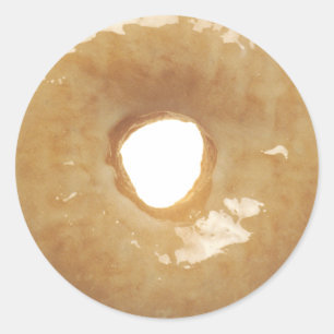 Glazed Donut Novelty Ronde Sticker