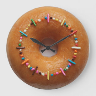 Glazed Donut Sprinkles Clock Grote Klok