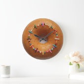 Glazed Donut Sprinkles Clock Grote Klok (Huis)