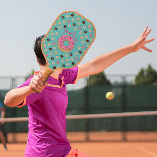Glazed Donuts Custom Name Pickleball Paddle