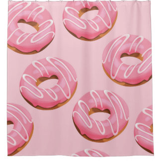 Glazed Donuts Naadloze Achtergrond Douchegordijn
