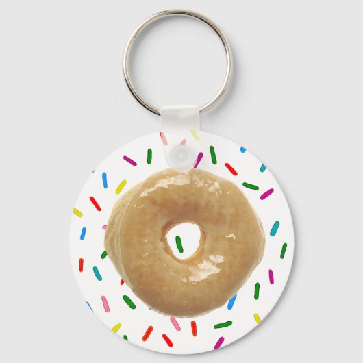 Glazed Doughnut met het Sleutelhanger van Sprinkle (Voorkant)