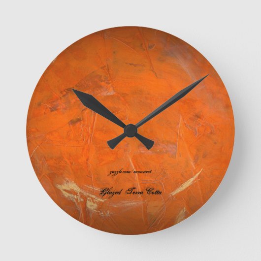 Glazed Terra Cotta Ronde Klok (Voorkant)