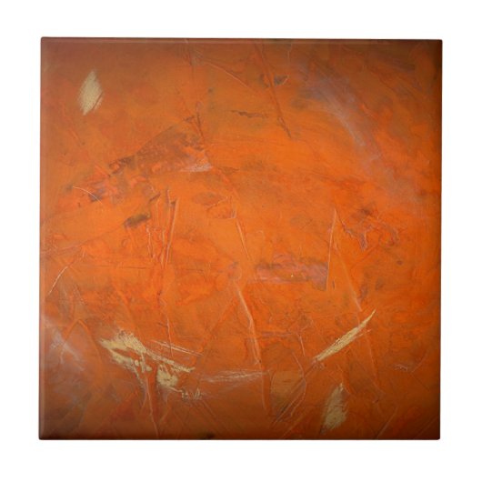 Glazed Terracotta Faux Finish Tegeltje (Voorkant)