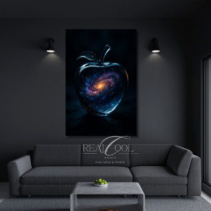 Glazen Appel Sterrenstelsel Kosmische Surrealistis Poster