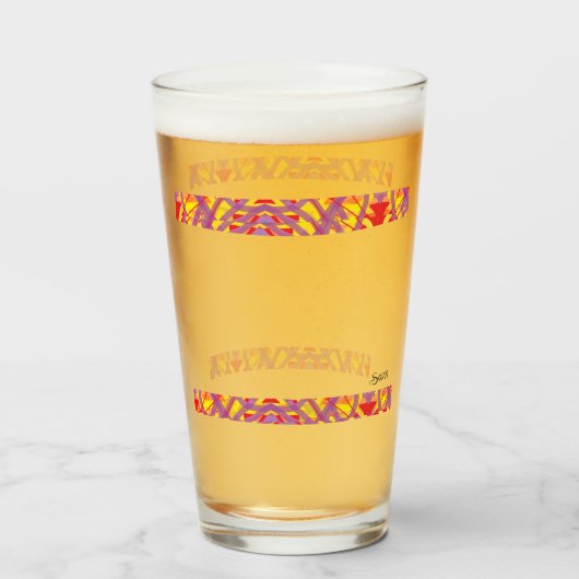 Glazen beker: geen begin geen einde (Voorkant gevuld)