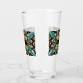 Glazen beker met Bahamas kleuren (Links)