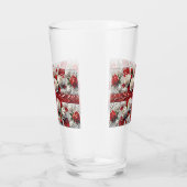 Glazen beker met Engelse Rozen Design (Rechts)