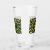 Glazen beker met Jamaicaanse kleuren (Links)