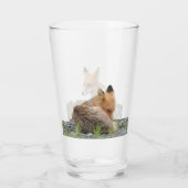 Glazen beker met vos (Achterkant)