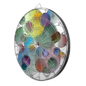 Glazen bellen dartbord (Voorkant Rechts)