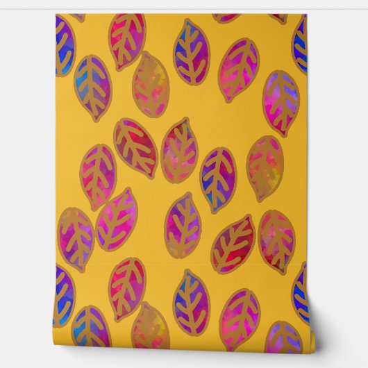 Glazen bladeren in de zomer behang (Afrollen)