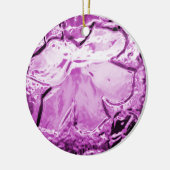 Glazen Bloem Paarse Ornament (Links)