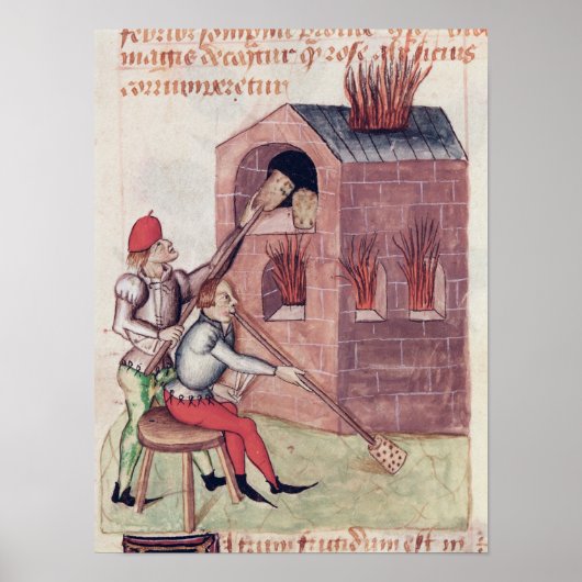 Glazen blowers, van "Tractatus de Herbis" Poster (Voorkant)