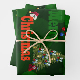 Glazen Bowlen, set kerstpapier Inpakpapier Vel