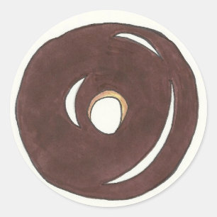 Glazen chocolaatCake Donut Doughnut Stickers