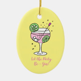 Glazen cocktail keramisch ornament