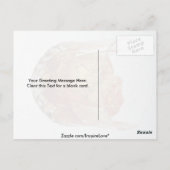 Glazen droogtrommel gevuld met schotel en ijsblokj briefkaart (Achterkant)