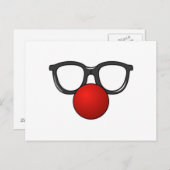 Glazen en neus briefkaart (Voorkant / Achterkant)