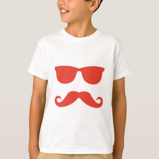 Glazen en snor t-shirt