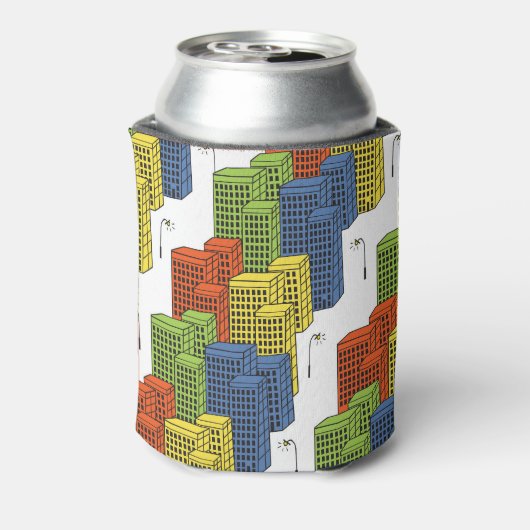 Glazen flessen, Abstract patroonontwerp. Blikjeskoeler (Blikje Achterkant)