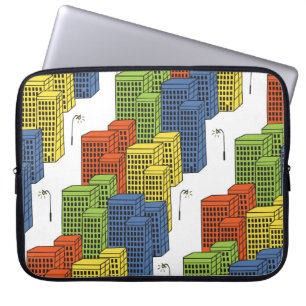 Glazen flessen, Abstract patroonontwerp. Laptop Sleeve