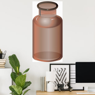 Glazen flesvaas poster