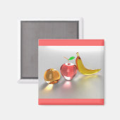 Glazen fruitmagneet magneet (Voorkant / Achterkant)
