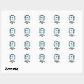 Glazen Glas Funny Cellphone Pun Ronde Sticker (Vel)