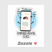 Glazen Glas Funny Cellphone Pun Sticker (Vel)