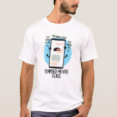 Glazen Glas Funny Cellphone Pun T-shirt (Voorkant)