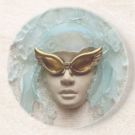 Glazen Godin Zandsteen Onderzetter