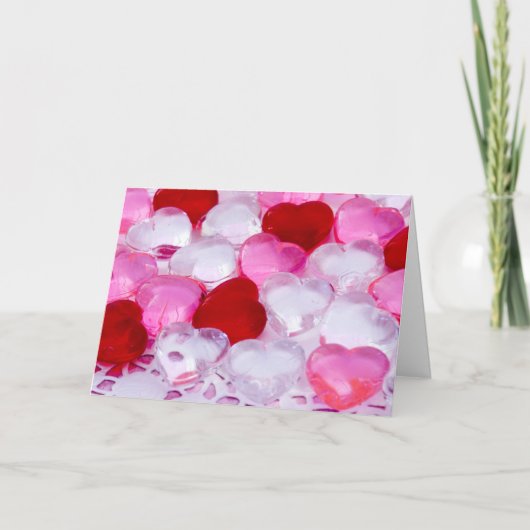 Glazen harten IV Feestdagen Kaart (Voorkant)
