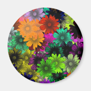 Glazen in lood bloemen magneet