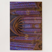 Glazen in lood ramen in Sainte-Chapelle in Parijs Legpuzzel (Verticaal)