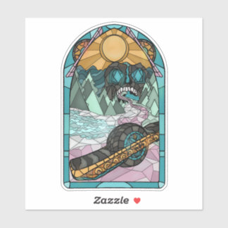 Glazen in lood sticker