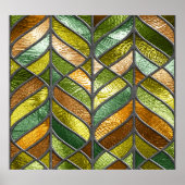 Glazen in lood textuur: kleurrijke 3D-elegantie. Poster (Voorkant)