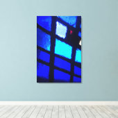 Glazen in lood vensterpaneel ingepakte canvasillus canvas afdruk (Insitu (Houten vloer))